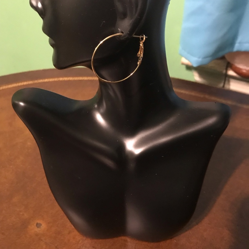 Gold hoop earrings
